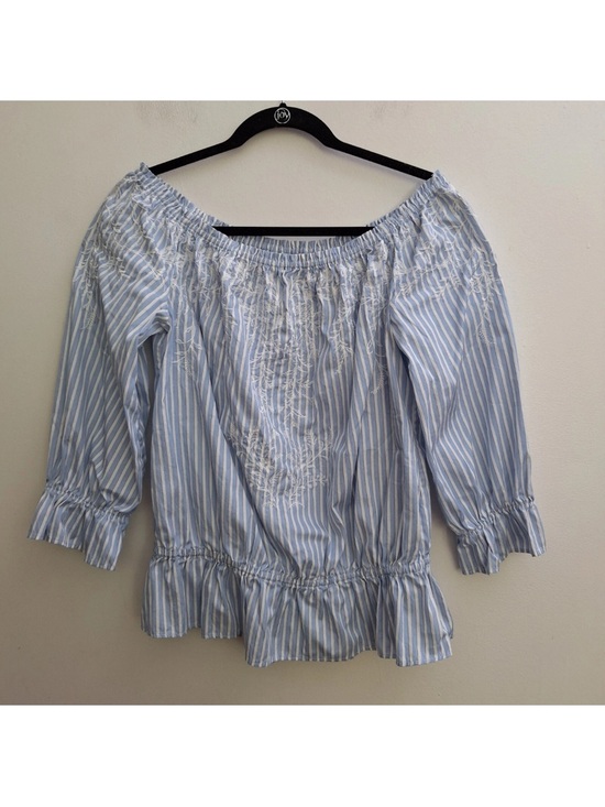 White House Black Market Tops - White House Black Market Embroidered Off-The-Shoulder Top